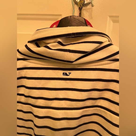 Vineyard Vines Shep Sweatshirt Funnel Neck Drawstring Striped Size XL - Picture 11 of 11
